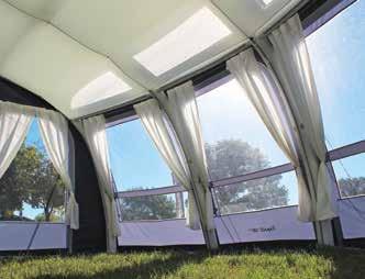 windows Tinted anti glare roof windows PVC draft exclusion PVC draft skirt 2 berth inner tent hanging points Reflective guy lines Lumi-Link and Up/Down Lighter compatible