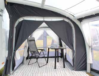 inner tent with darkened Twilight fabric for an uninterrupted nights sleep with waterproof PE fully