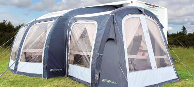 Reflective guylines Left and right hand rear ventilation with Velcro down storm covers Colour -