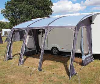 front doors Zip in leaf print curtains Zip out left and right hand side doors to take the E-Sport Annexe Phoenix mesh ventilation/insect