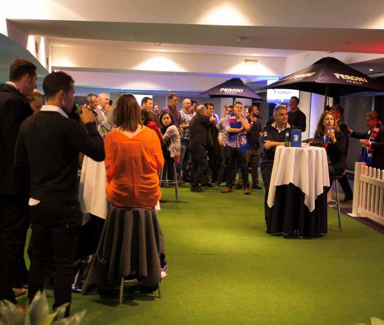 Experience the Western Bulldogs firstclass new WB Lounge function, at selective Western Bulldogs matches.