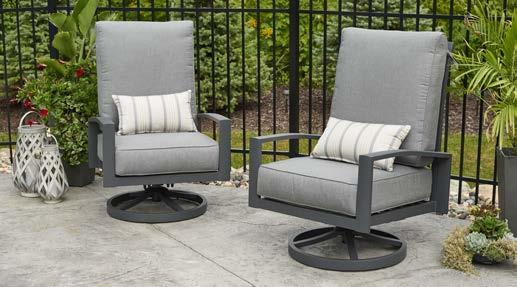 outdoor furniture Comfortable furniture makes any outdoor room complete. Our furniture is functional and beautiful.