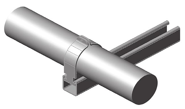 PRODUCT SPECIFICATIONS 0F Strut Clamp Pipe & Conduit Size: Steel pipe sizes 2" through 0" Finish: Electro-Galvanized Pipe clamps are designed to fit into the opening of 5 /8" wide channel profiles