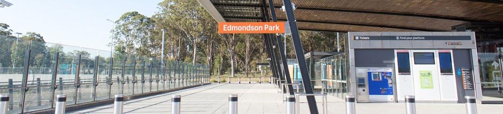 Edmondson Park s New Train Station TRANSPORT & SERVICES: Walking to Edmondson Park Train Station from our allocated lots takes aporximately 15 minutes.
