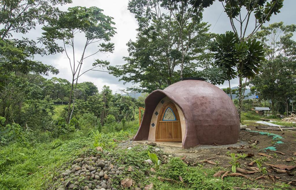 Gaia Domes are built using a pioneering, sustainable masonry material called AirCrete.