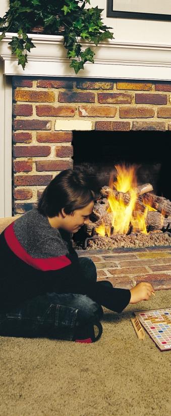 Real-Fyre Gas Logs burning in a fireplace provide the most natural and realistic fire in homes across America.