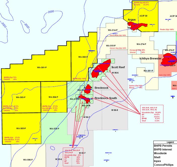 Browse Area Exploration Opportunities BHP Billiton total acreage holding in the Browse Basin is ~34,700 square kilometres Acreage has