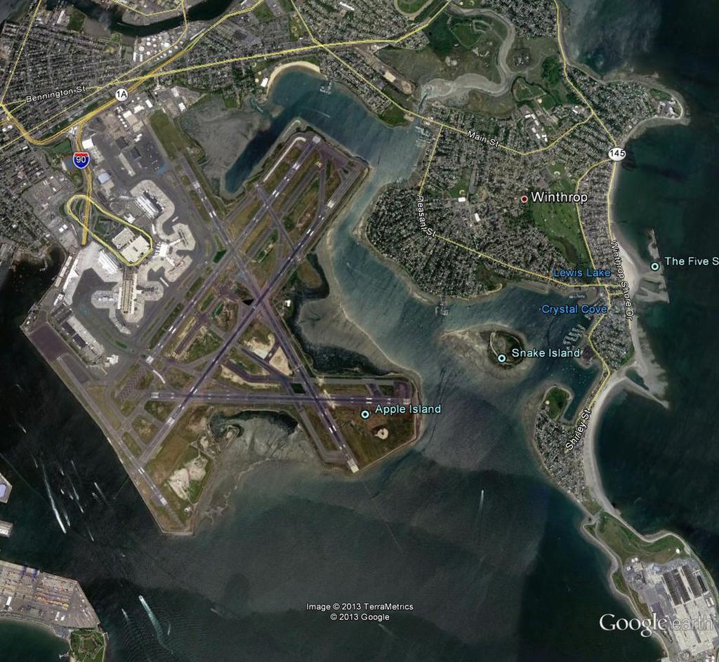 Overview of Boston Logan Operations Boston Logan has six (6) runways pointing toward all primary compass headings The FAA is responsible for directing aircraft and choosing runways\taxiways R15R FAA