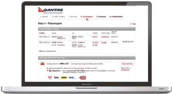 Figure 14. Option to choose a car. [7] In June 2010, Qantas became the launch partner for Amadeus Shopping Basket.