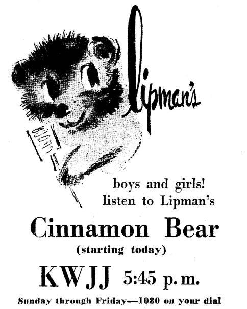 Radio stations received a Cinnamon Bear 12-inch promotional disc to play preceding the program.
