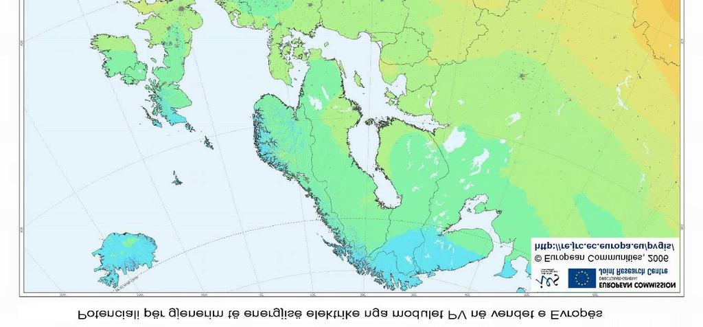 3.1.3 European Continent solar radiation