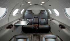 The cabin caters to the needs of small groups of private travelers and light jets