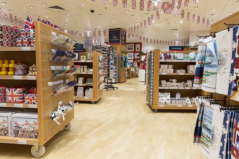without having to visit Britannia itself. Access from Ocean Terminal is via an open doorway with a width of 2700mm. On exit from the Britannia tour, the entrance to the Gift Shop is 1700mm in width.