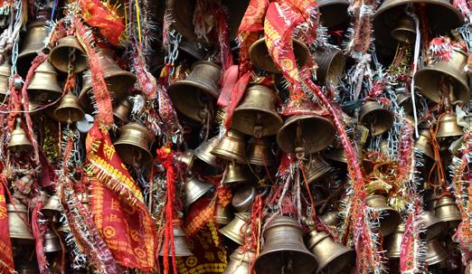 Bells at Kamakhya Temple Tributary of the mighty Brahmaputra river Elephant 12 DAY ITINERARY, DEPARTS 18 OCTOBER 2018 18 October London/Kolkata Depart on a morning Qatar Airways flight from London