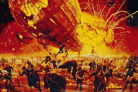 In 1937, terrorists may have planted a bomb on the Hindenburg Zeppelin, exploding it at