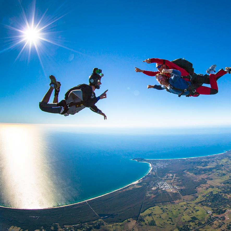 NEW SOUTH WALES Byron Bay Skydive over Australia s most easterly point Free return from the Gold Coast & Brisbane Freefall