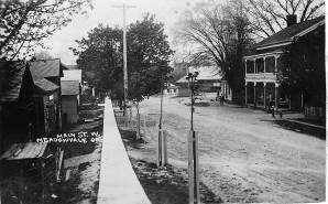 The first concrete sidewalk was installed on the south side of Old Derry Road in 1894.