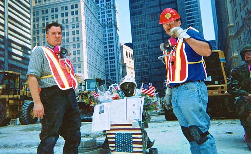 Union safety officers arriving at Ground Zero