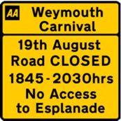 esplanade. 18:30 hours Carnival procession starts. 18:45 hours Implement third phase closures and traffic management measures (north of William Street).