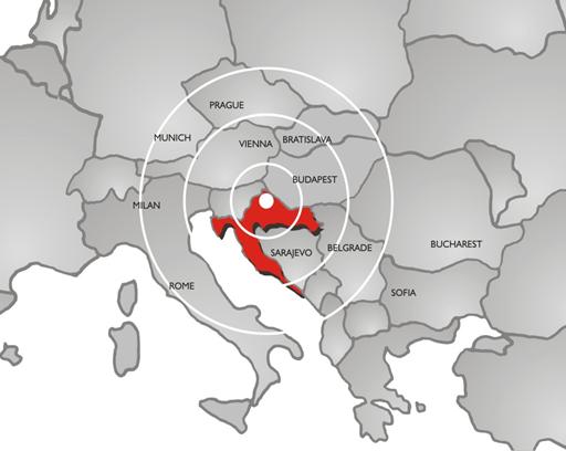 L OCATI ON Distance from European cities Zagreb 101 km Graz 148 km Ljubljana 176 km Vienna 224 km