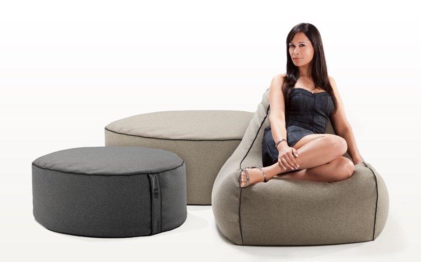 Indoor Beanbags Lujo s Indoor Beanbag Collection incorporates clever design, contemporary colours and earthy textures to bring the tried-and-tested comfort and versatility of the traditional beanbag