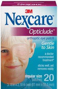 to wear Gentle, hypoallergenic adhesive Nexcare Sensitive Skin Eye Patch Ideal for fragile or sensitive skin Delivers secure adhesion,
