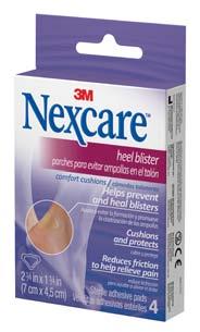 backpack, pocket or desk drawer Easy to tear Nexcare Toe and Heel Blister Comfort Cushions Soft, gel-like pads cushion and protect to help prevent and heal blisters Helps keep out water, dirt and