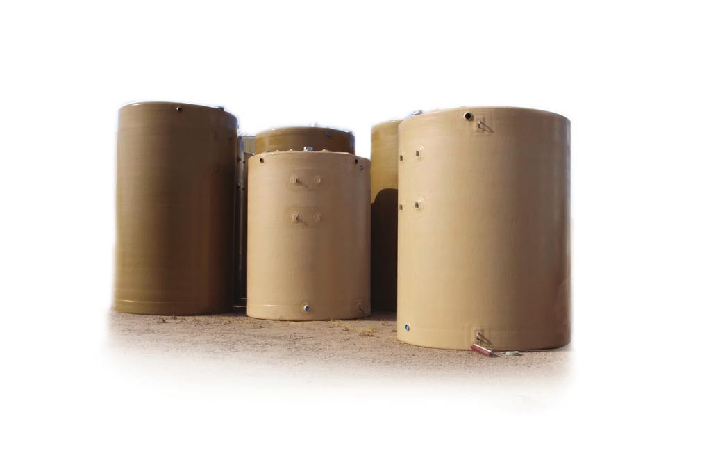 VERTICAL FLAT BOTTOM TANKS Vertical fiberglass tanks can be fabricated as open, dished, domed or conical top and have the ability to be fitted with an internal sloped bottom as needed.