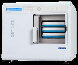 GETINGE k3+ sterilizer UP TO 12 TRAYs PER HOUR 25-minute standard program The standard B-process takes just 25 minutes. 15-minute special program The dental special program (S-process) for max.