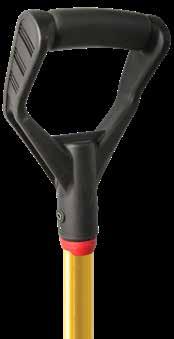Tri-Point Blade Xtreme Step Dual Brace ControlGrip Reinforcement Fiberglass handle with steel reinforcement Oversized foot step increases force to ground Heat treated steel