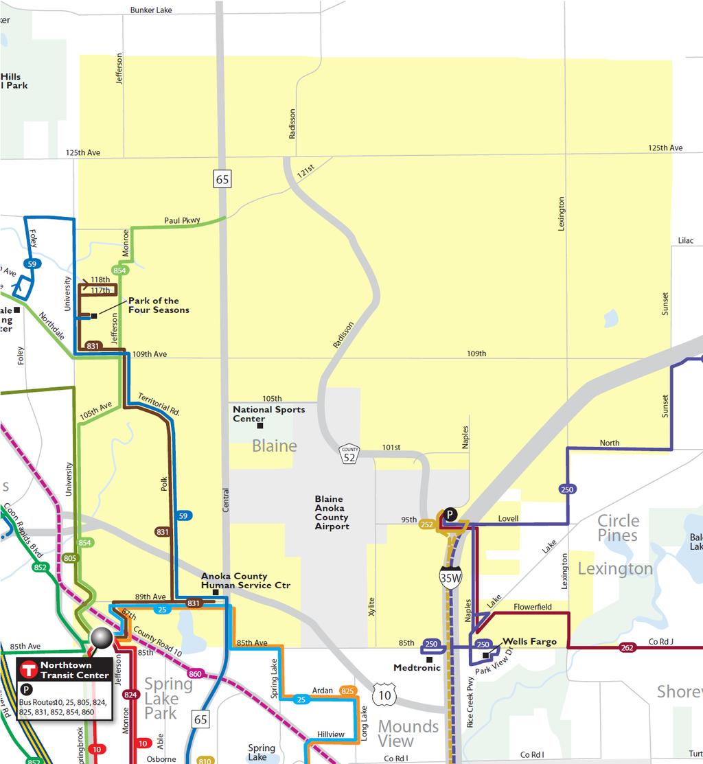 Figure 6-8 Transit Service Overview (Blaine)