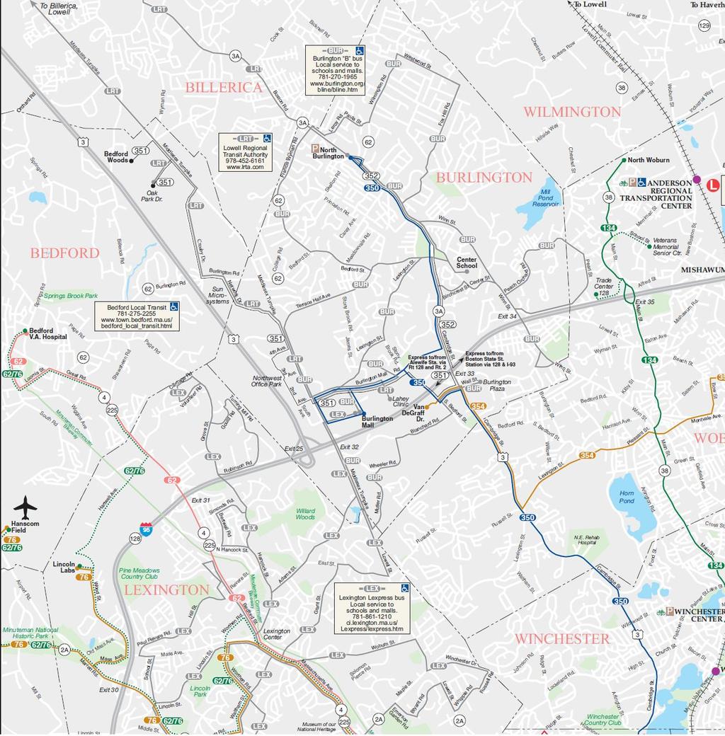 Figure 6-26 Burlington Overview (Map) Route 128