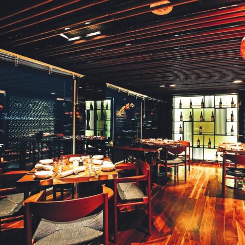 which drops down at the touch of a button. Akin to a boutique hotel, the fusion design marries contemporary and authentic Asian styles.