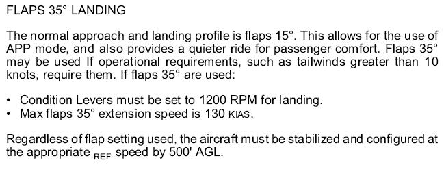 Now, the final checks will be initiated when setting flaps 35, and although this may be performed inside of 1000 AGL, keep in mind that the flaps transition from 15 to 35 in