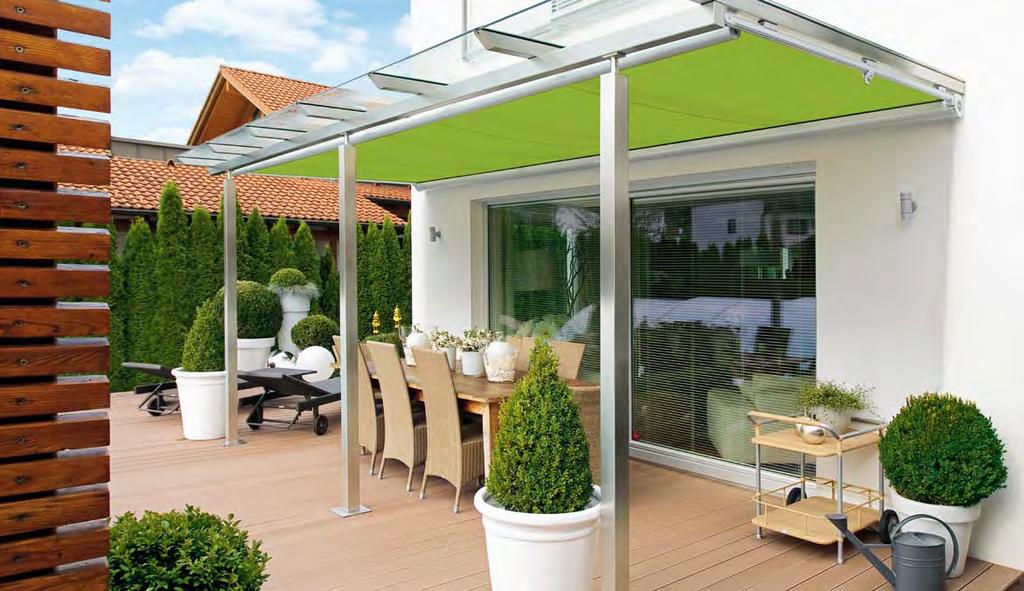 PROVIDING SHADE FOR YOUR GLASS CANOPY This elegant under-glass