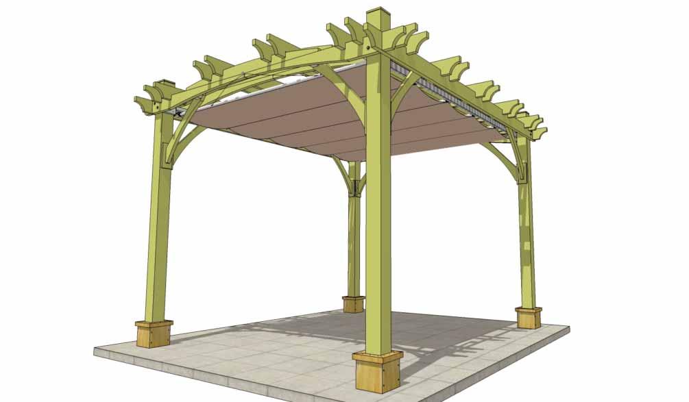 Assembly Manual OLM Retractable Canopy for 10X12 Arched Breeze Pergola by Outdoor Living Today Revision 2 April 27th /2015 Care and Maintenance - Do not leave canopy extended during heavy snow storms