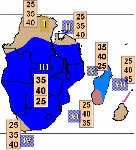 Map B: January March 2006 Zone I: Extreme northwestern of Angola and northern half of DRC. There is a high probability of below-normal to normal rainfall Zone II: Northern Tanzania.