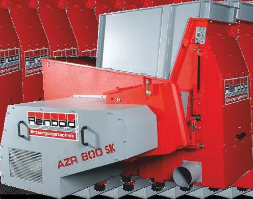 Entsorgungstechnik Powerful Recycling AZR-K single-shaft shredder and RSM