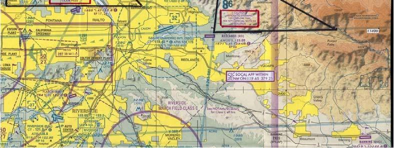 VFR Traffic flying east that begin north of the LAX Class B airspace are further channeled into an even narrower chute; which also happens to be the Cajon Pass practice area.