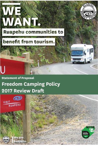 Freedom Camping Policy (2017 Review Draft) RDC s Freedom Camping Policy states Council s expectations of visitors who choose to freedom camp in the Ruapehu District. It s pretty simple, really.