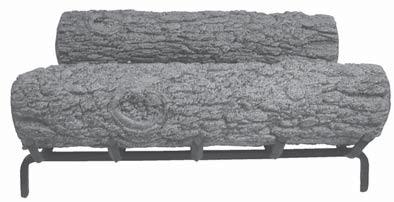 7-5, #1). 2. The longest log, the front log, is placed on the front of the grate with the bark facing forward. Center left to right (Fig. 7-2, #2).