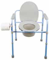 Greater seat opening depth for hygienic purposes Non-marring rubber tips have bottom hole for drainage after cleaning Can be used bedside, or with backrest