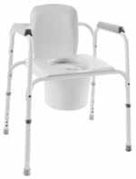 4028866 9650-4 Aluminum commode 4/cs HCPC Code: E0163 HCPC Code: E0163 Deluxe Folding Commode Drop-Arm Commode Folds easily so it can be transported or tucked