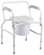 with bonus toilet paper holder and commode liner trial pack 4232203 B341 Folding commode Seat height adjusts 16.5 22.5 in.