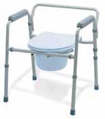 edline Industries Guardian 3-in-1 Folding Commode 3-in-1 design allows for use as a raised toilet seat, bedside commode or toilet safety frame Folding