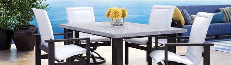 balcony TABLES (Continued) Note: If top and base model # s are present, use BOTH numbers when ordering. If only one model # is present, it s a complete unit. Features a 1.75 straight edge profile.