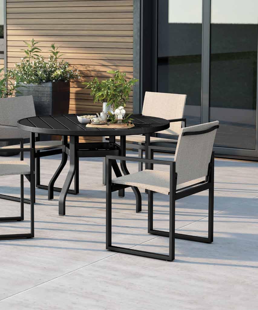 Homecrest DESIGN TIP Want to use the sleek Allure café chairs with a dining table?