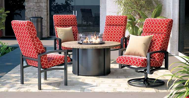 Full of beautiful, rough-hewn detail, Sandstone fire tables offer years of low-maintenance and architecturally pleasing outdoor enjoyment.