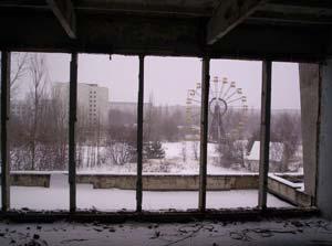 Page 3 of 7 The Pripyat ferris wheel as seen from the former Palace of Culture Image courtesy of Keith Adams Inside waiting for us is our guide, Youri, a former English teacher.