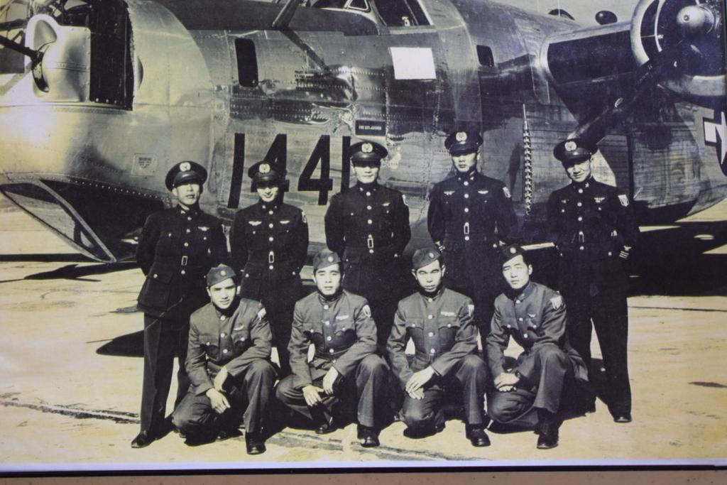 Da Bo Wu is standing first on the left Bo Gen Huang is standing second from left On the completion of their training and the certification of their preparedness by the USAAF